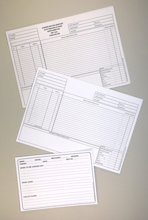 25. Motor Mechanic Job Cards