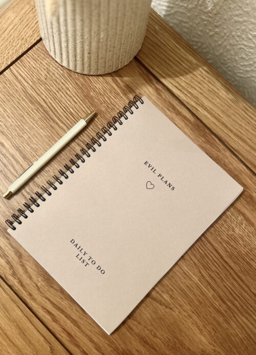 Evil Plans - A5 Daily To Do Notebook - To Do List - Notepad
